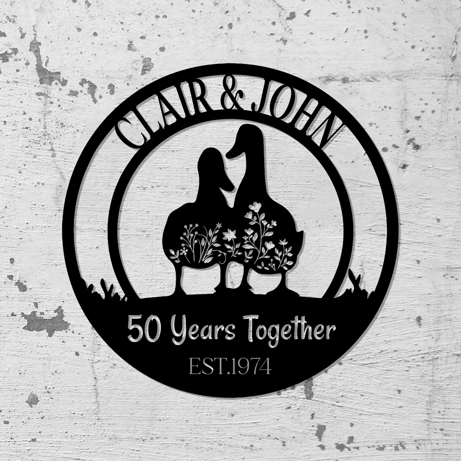 Metal Duck House Sign Led Light Personalized, Duck Couple Decor, Duck Farm Sign, Farmhouse Decor - Gearviral