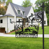 Metal Farm Sign, Custom Metal Farm Name Sign, Large Metal Name Sign, Ranch Metal Sign, Farmville Metal Sign, Farmer Gift