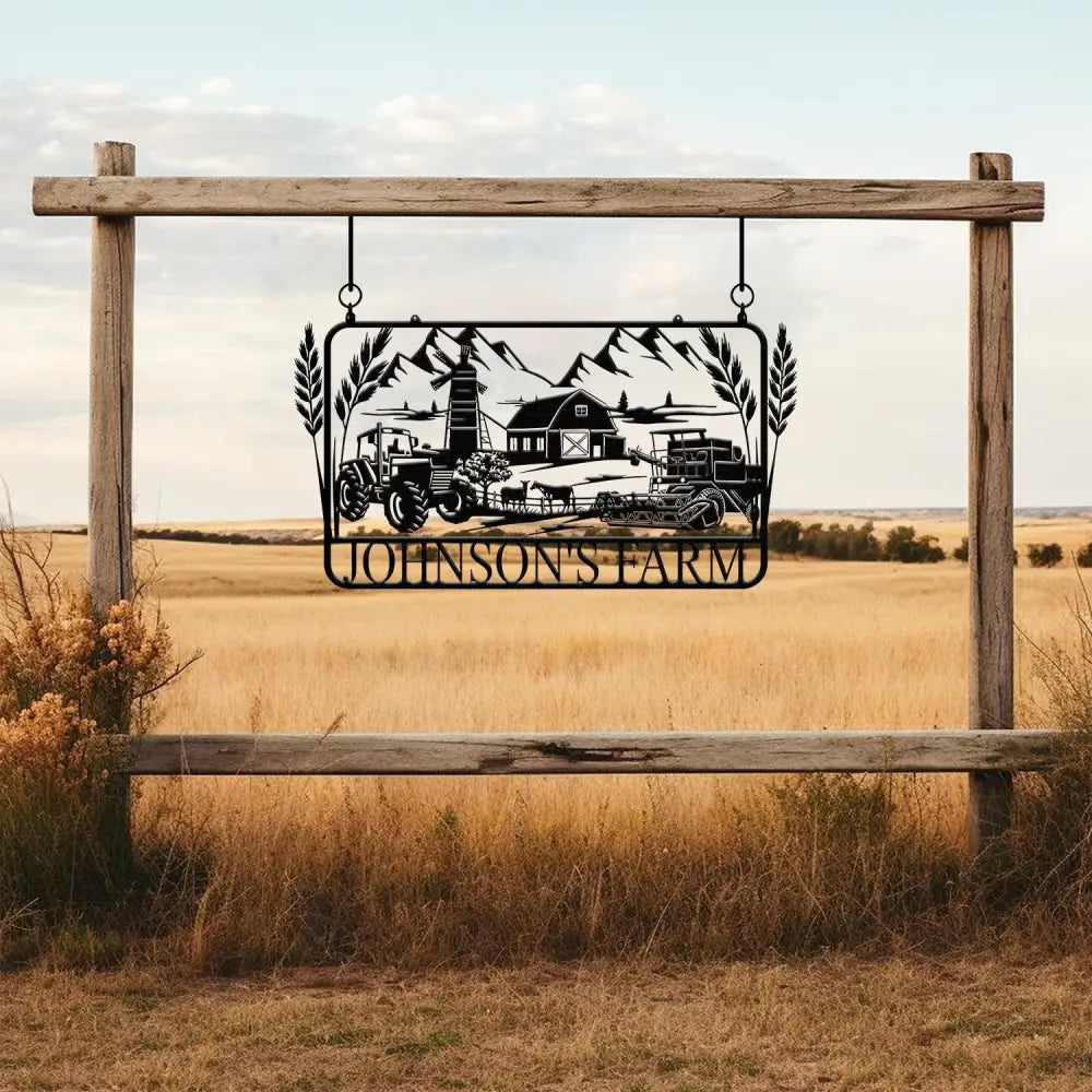 Metal Farm Sign Custom Metal Farm Name Sign Large Metal Name Sign Ranch Metal Sign Farmville Metal Sign Farmer Gift