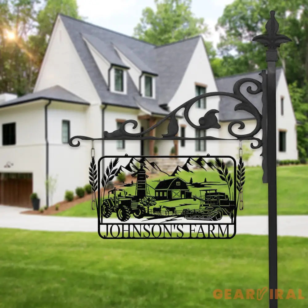 Metal Farm Sign Custom Metal Farm Name Sign Large Metal Name Sign Ranch Metal Sign Farmville Metal Sign Farmer Gift