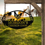 Metal Farm Sign, Personalized Farm Metal Sign, Rooster Metal Sign, Chicken Coop Sign, Farmhouse Decor, Family Name Last Name Metal Signs
