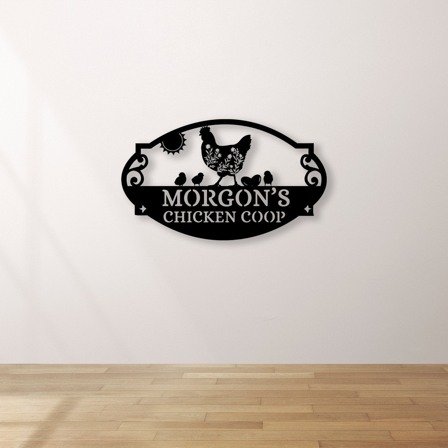Metal Farm Sign, Personalized Farm Metal Sign, Rooster Metal Sign, Chicken Coop Sign, Farmhouse Decor, Family Name Last Name Metal Signs