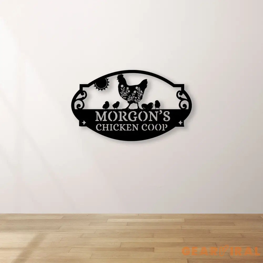Metal Farm Sign Personalized Farm Metal Sign Rooster Metal Sign Chicken Coop Sign Farmhouse Decor Family Name Last Name