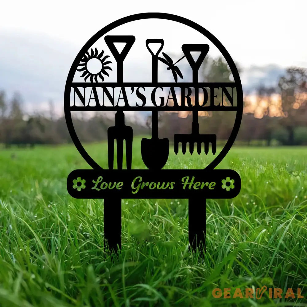 Metal Garden Sign with Stakes Garden Stake Sign Personalized Garden Metal Sign Custom Gardener Decor Home Decor Metal