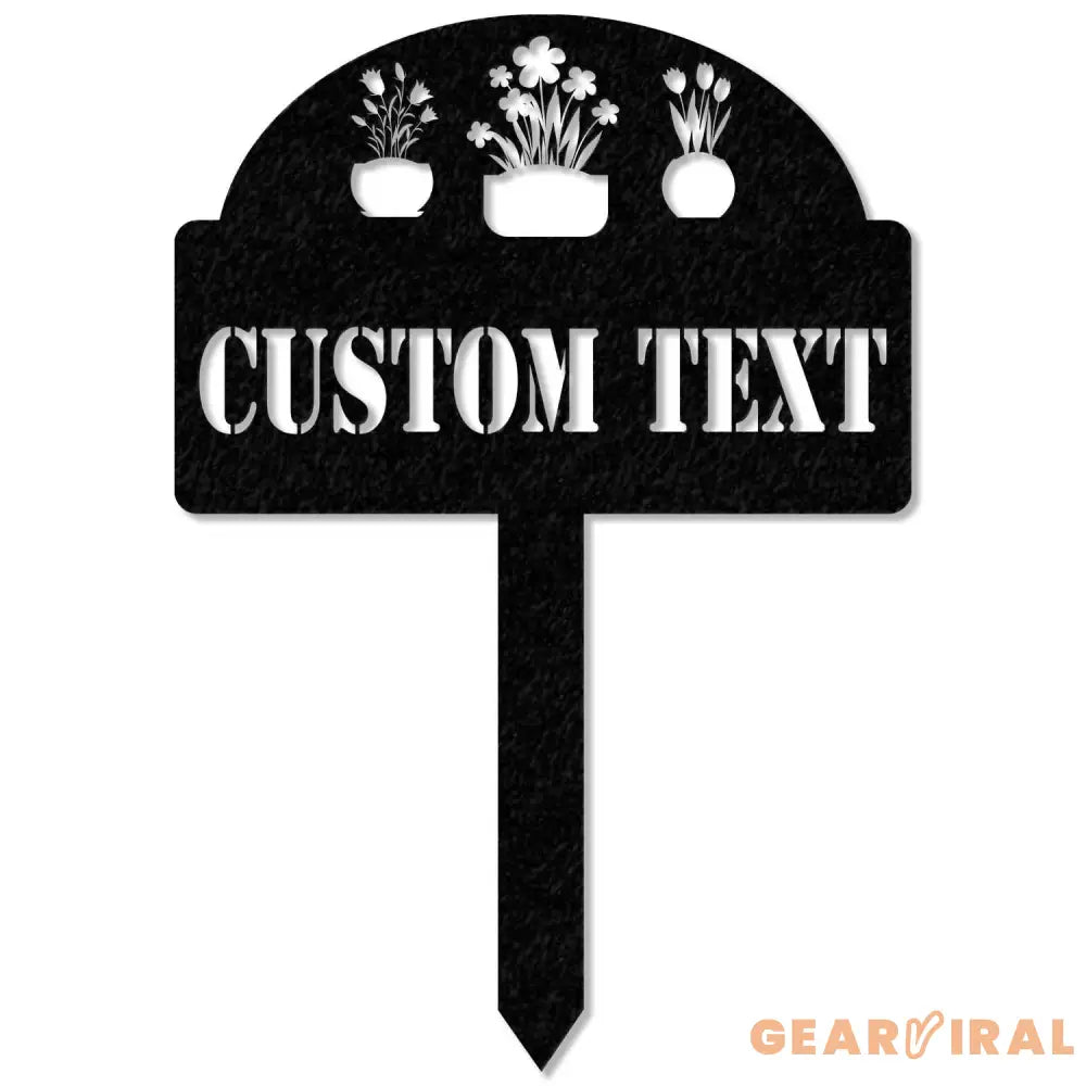 Metal Garden Sign with Stakes Garden Stake Sign Personalized Garden Metal Sign Custom Gardener Decor Metal Yard Decor