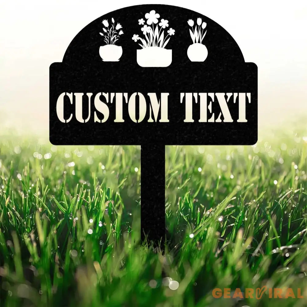 Metal Garden Sign with Stakes Garden Stake Sign Personalized Garden Metal Sign Custom Gardener Decor Metal Yard Decor