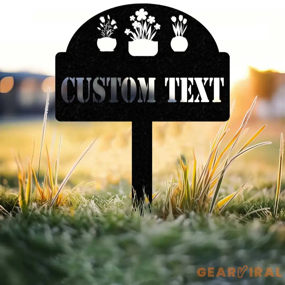 Metal Garden Sign with Stakes Garden Stake Sign Personalized Garden Metal Sign Custom Gardener Decor Metal Yard Decor