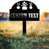 Metal Garden Sign with Stakes Garden Stake Sign Personalized Garden Metal Sign Custom Gardener Decor Metal Yard Decor