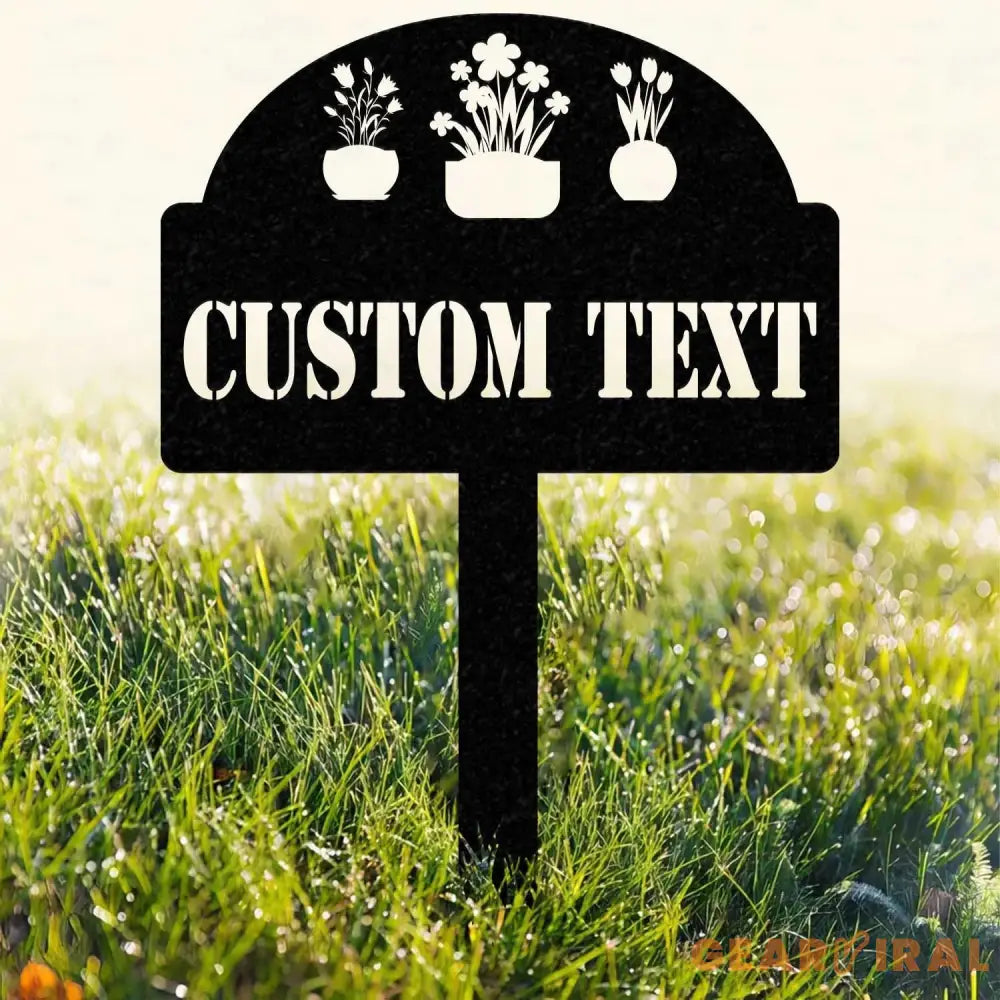 Metal Garden Sign with Stakes Garden Stake Sign Personalized Garden Metal Sign Custom Gardener Decor Metal Yard Decor