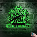 Metal Halloween Headless Horseman Sign with Led Light, Happy Halloween Metal Sign, Scary, Spooky Sign, Halloween Party Decor, Halloween Gift