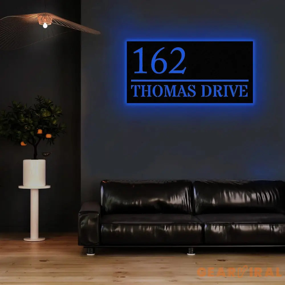 Metal House Number Sign Outdoor Address Number Sign Front Porch Address Plaque Personalized Metal Art Housewarming Gift