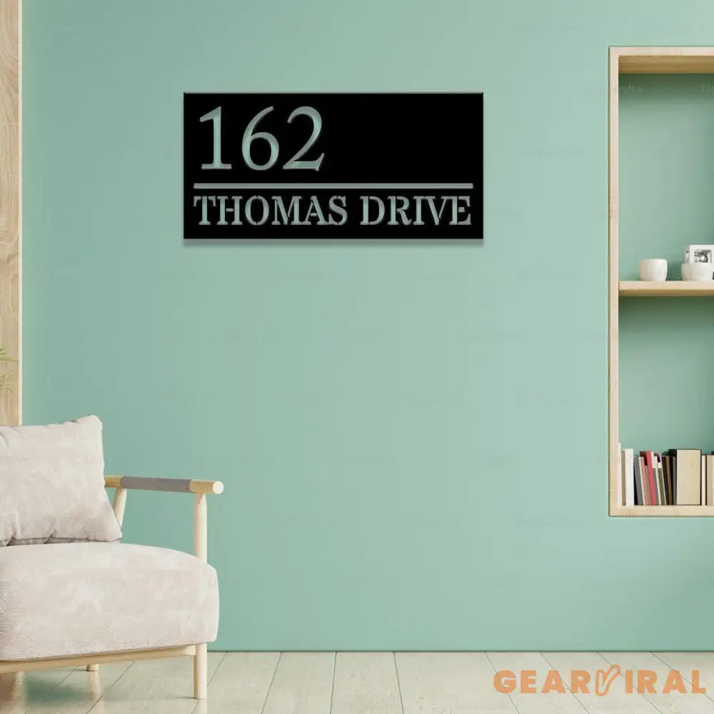 Metal House Number Sign Outdoor Address Number Sign Front Porch Address Plaque Personalized Metal Art Housewarming Gift