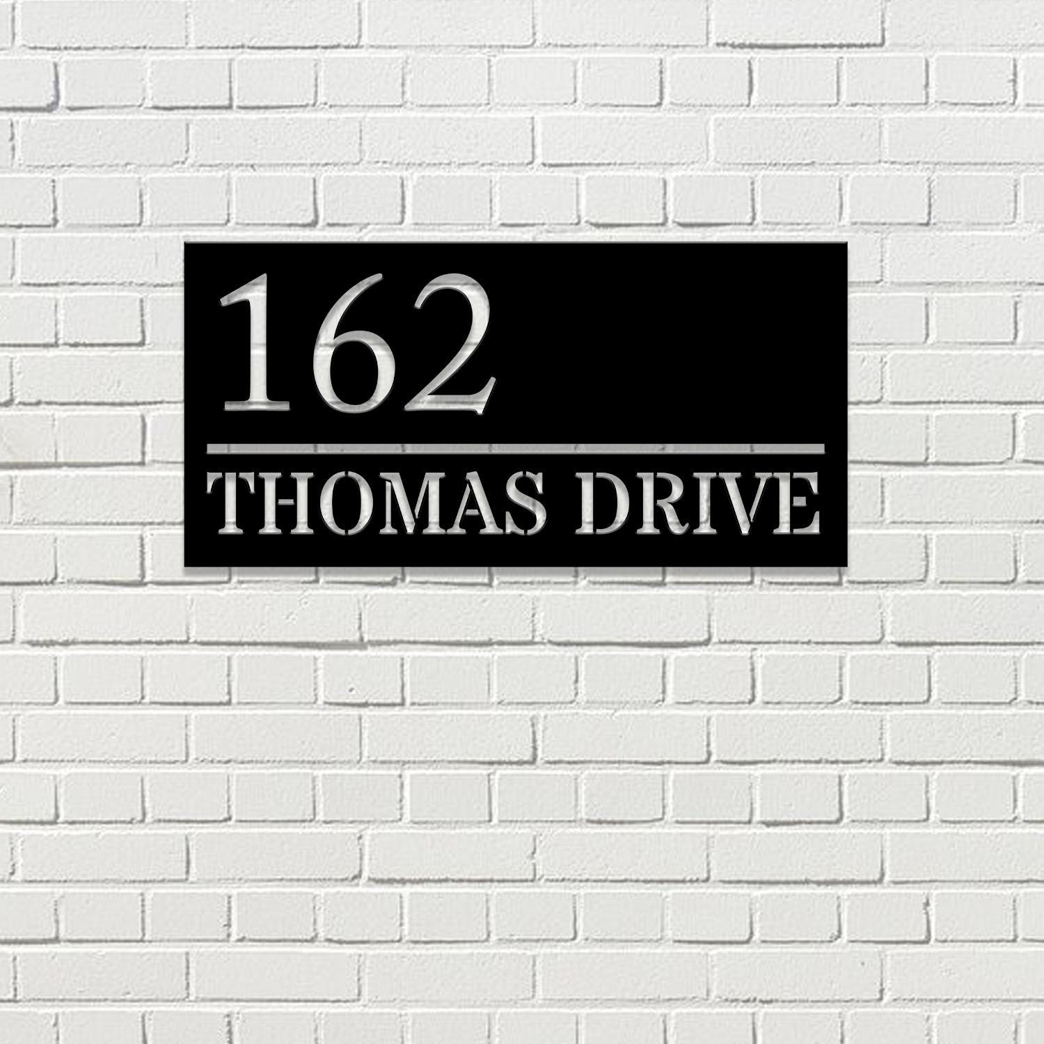 Metal House Number Sign, Outdoor Address Number Sign, Front Porch Address Plaque, Personalized Metal Art, Housewarming Gift, New Home Gift