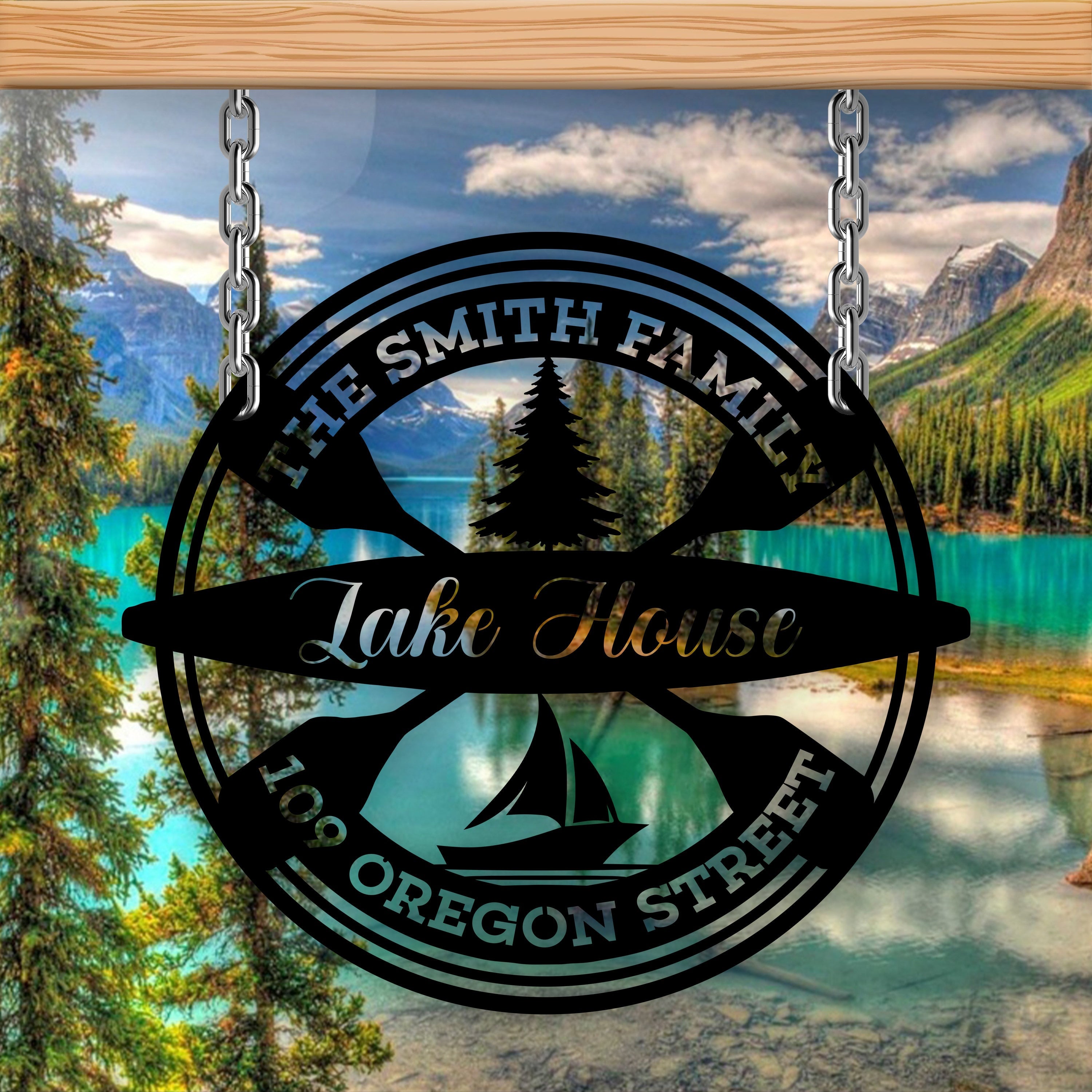Metal Lake House Sign, Lake Sign, Lakehouse Sign, Beachhouse Sign, Address Sign, River House Sign, Custom Lake Sign, Lake House Decor