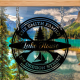 Metal Lake House Sign, Lake Sign, Lakehouse Sign, Beachhouse Sign, Address Sign, River House Sign, Custom Lake Sign, Lake House Decor