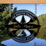 Metal Lake House Sign, Lake Sign, Lakehouse Sign, Beachhouse Sign, Address Sign, River House Sign, Custom Lake Sign, Lake House Decor