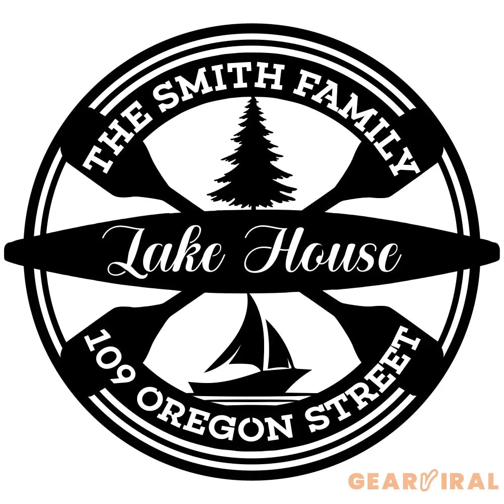 Metal Lake House Sign Lake Sign Lakehouse Sign Beachhouse Sign Address Sign River House Sign Custom Lake Sign Lake
