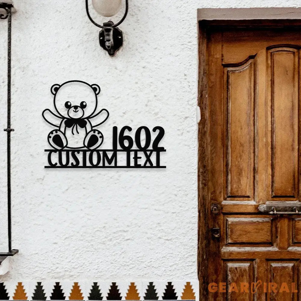 Metal Sign Baby Elephant Name Sign Elephant Name LED Lights Elephant Sign Outdoor Door Elephant Elephant Room Name