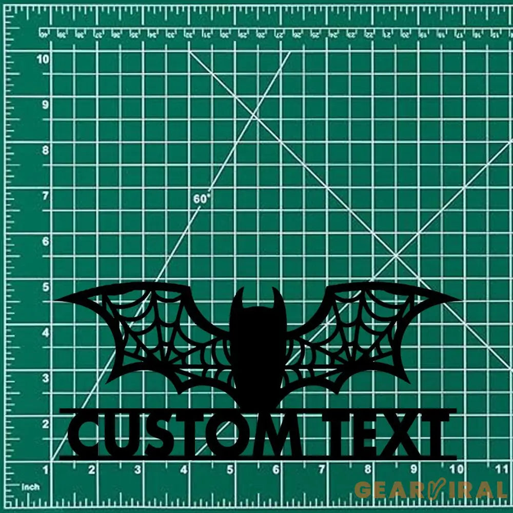Metal Sign Bat Halloween Name Sign Personalized Name LED Lights Halloween Sign Outdoor Door Monogram Halloween Metal