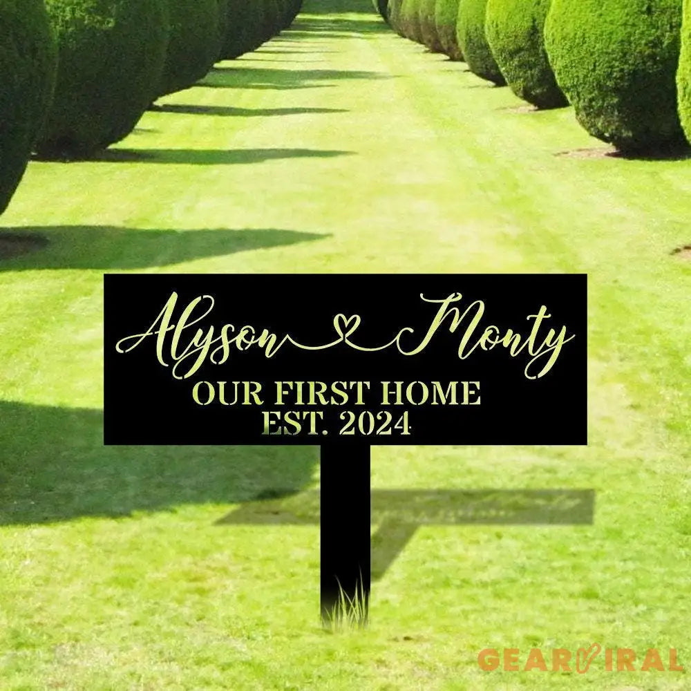 Metal Sign Bride and Groom Name Sign Personalized Name LED Lights Wedding Sign Outdoor Door Monogram Wedding Metal sign