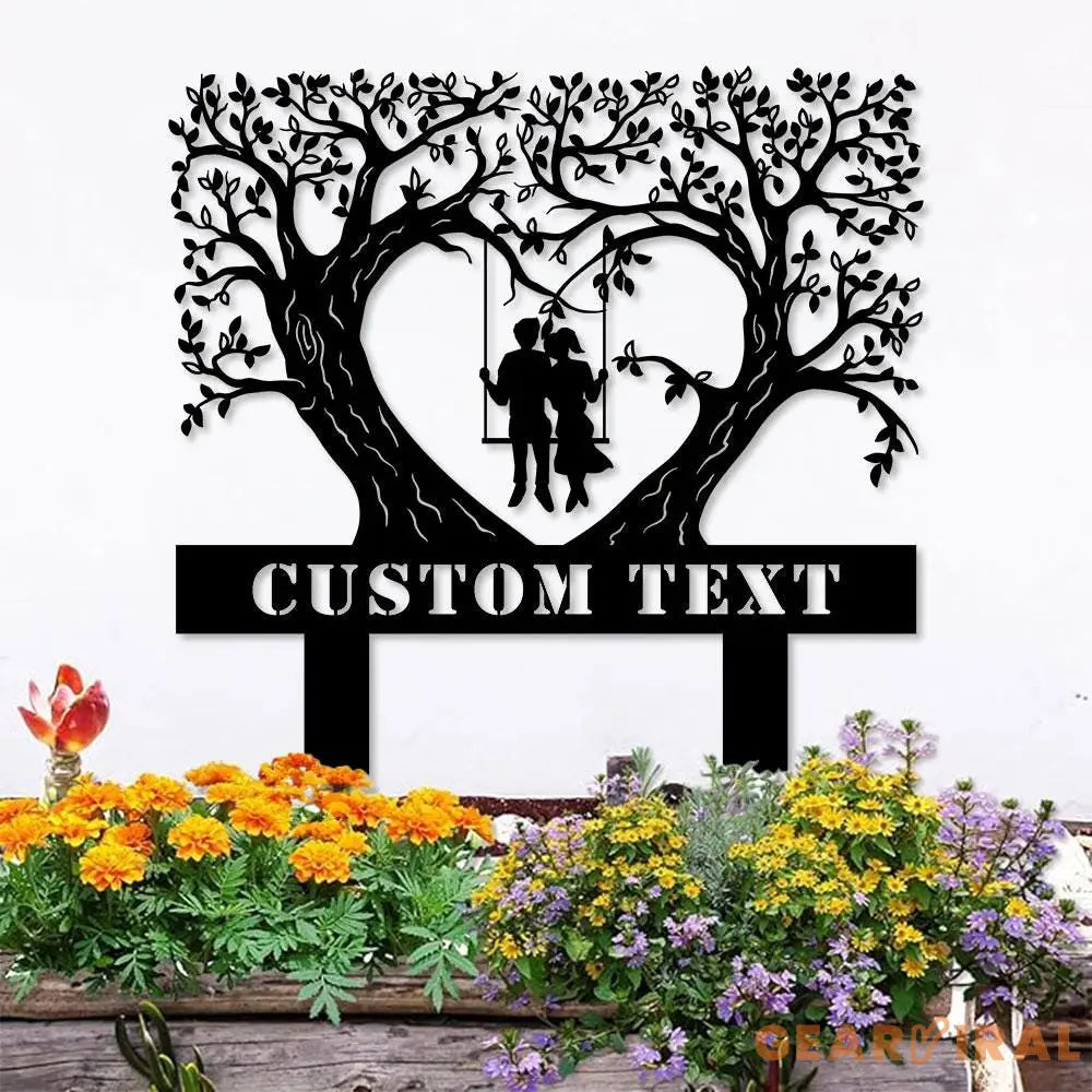 Metal Sign Bride and Groom Name Sign Personalized Name LED Lights Wedding Sign Outdoor Door Monogram Wedding Metal sign