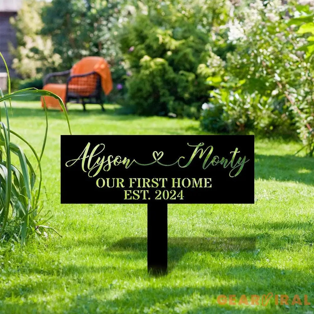 Metal Sign Bride and Groom Name Sign Personalized Name LED Lights Wedding Sign Outdoor Door Monogram Wedding Metal sign