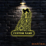 Metal Sign Bride and Groom Name Sign Personalized Name LED Lights Wedding Sign Outdoor Door Monogram Wedding Metal sign