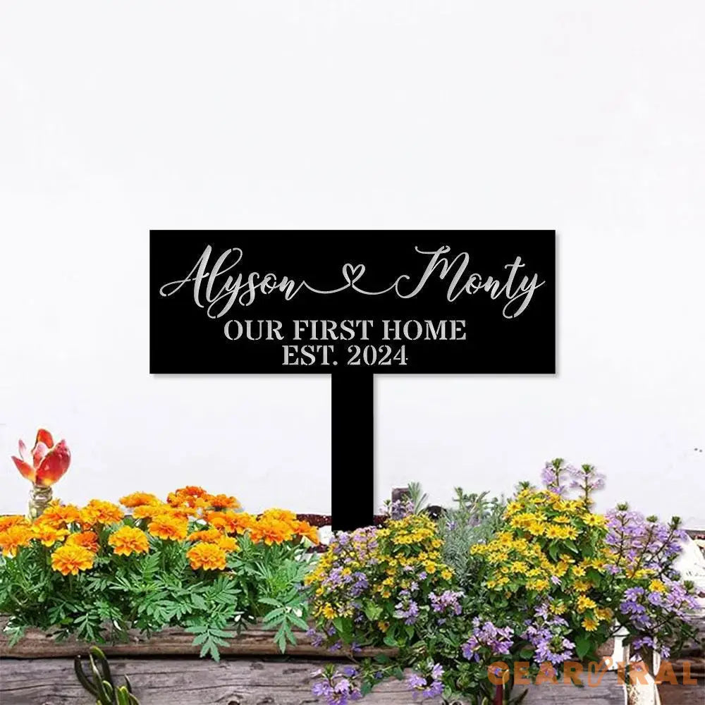 Metal Sign Bride and Groom Name Sign Personalized Name LED Lights Wedding Sign Outdoor Door Monogram Wedding Metal sign