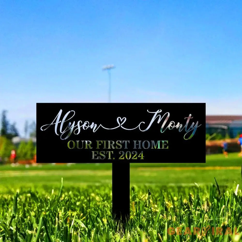 Metal Sign Bride and Groom Name Sign Personalized Name LED Lights Wedding Sign Outdoor Door Monogram Wedding Metal sign