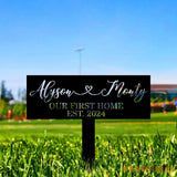 Metal Sign Bride and Groom Name Sign Personalized Name LED Lights Wedding Sign Outdoor Door Monogram Wedding Metal sign