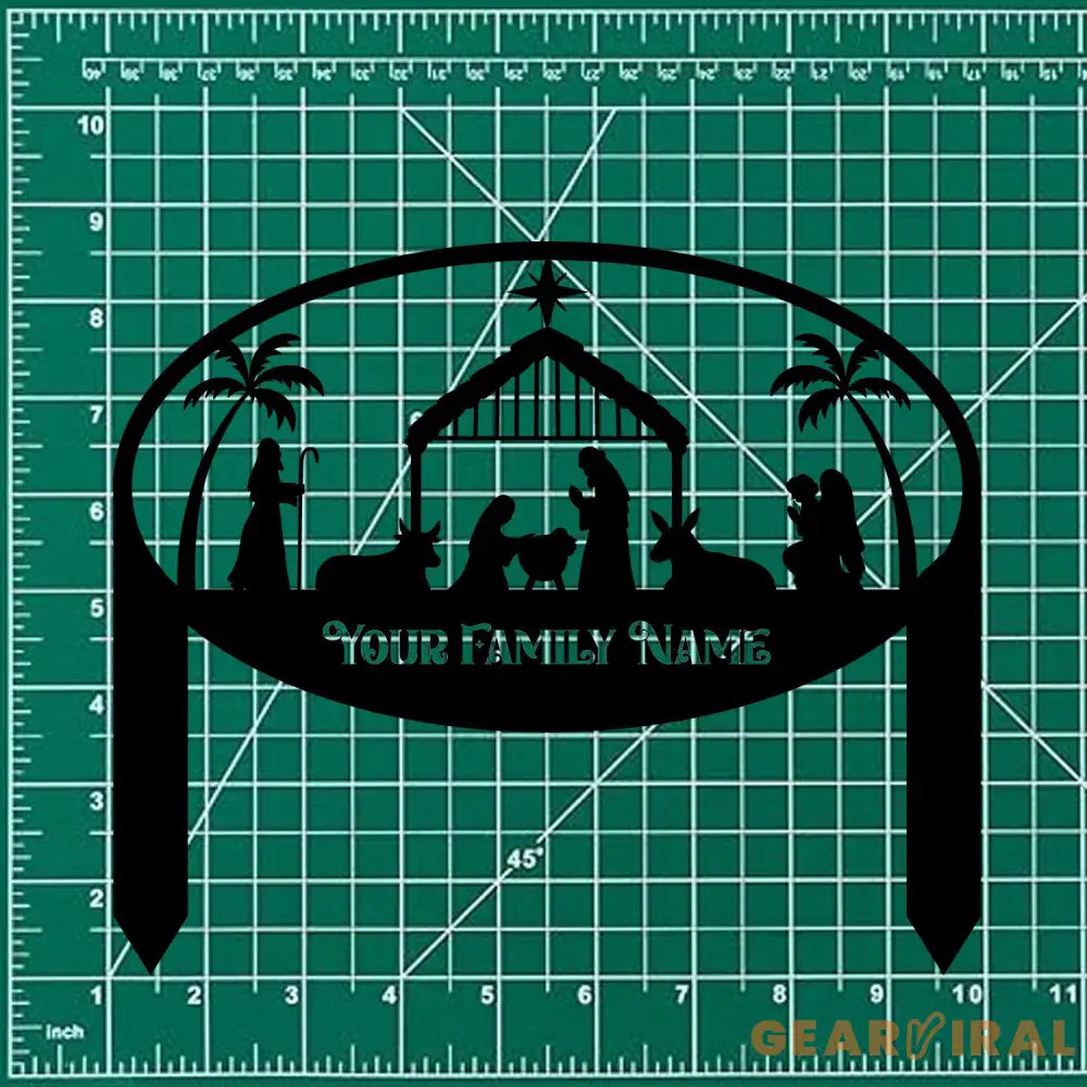 Metal Sign Christmas Nativity Yard Stake Personalized Family Name Yard Sign Garden Decor,Gift for Garden Lovers Gift