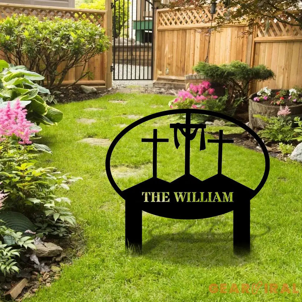 Metal Sign Christmas Nativity Yard Stake Personalized Family Name Yard Sign Garden Decor,Gift for Garden Lovers Gift