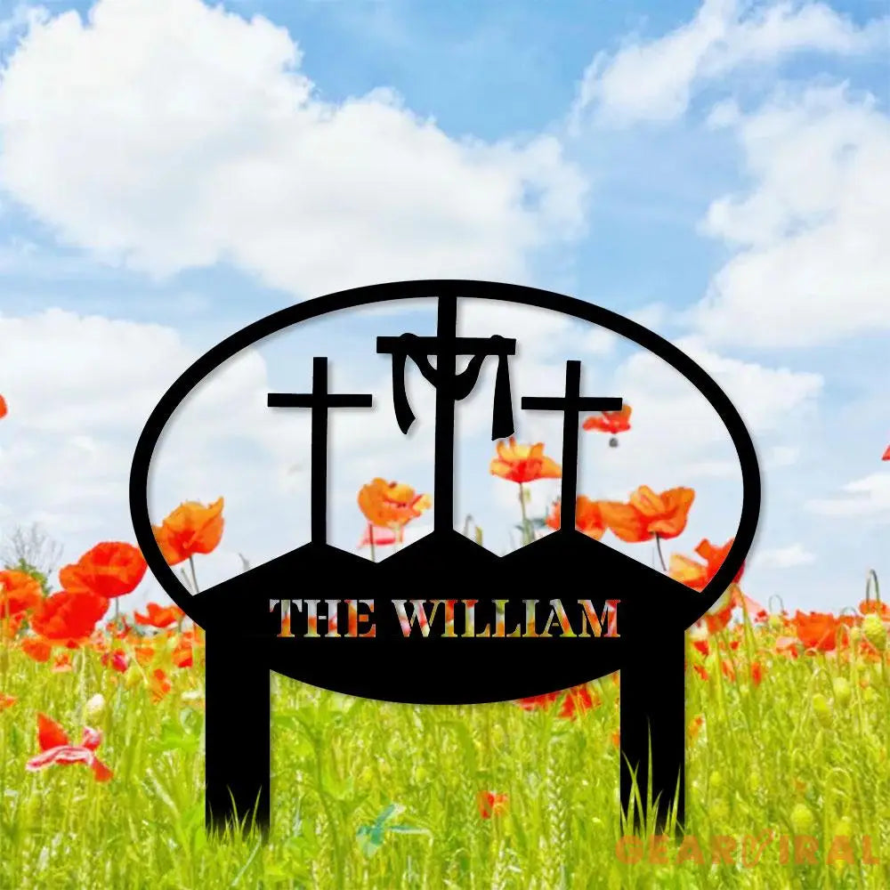 Metal Sign Christmas Nativity Yard Stake Personalized Family Name Yard Sign Garden Decor,Gift for Garden Lovers Gift