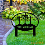 Metal Sign Christmas Nativity Yard Stake Personalized Family Name Yard Sign Garden Decor,Gift for Garden Lovers Gift