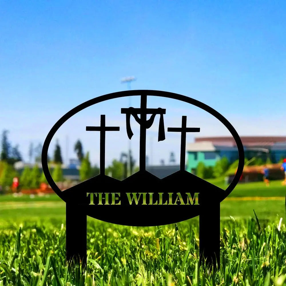 Metal Sign Christmas Nativity Yard Stake Personalized Family Name Yard Sign Garden Decor,Gift for Garden Lovers Gift