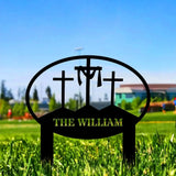 Metal Sign Christmas Nativity Yard Stake Personalized Family Name Yard Sign Garden Decor,Gift for Garden Lovers Gift