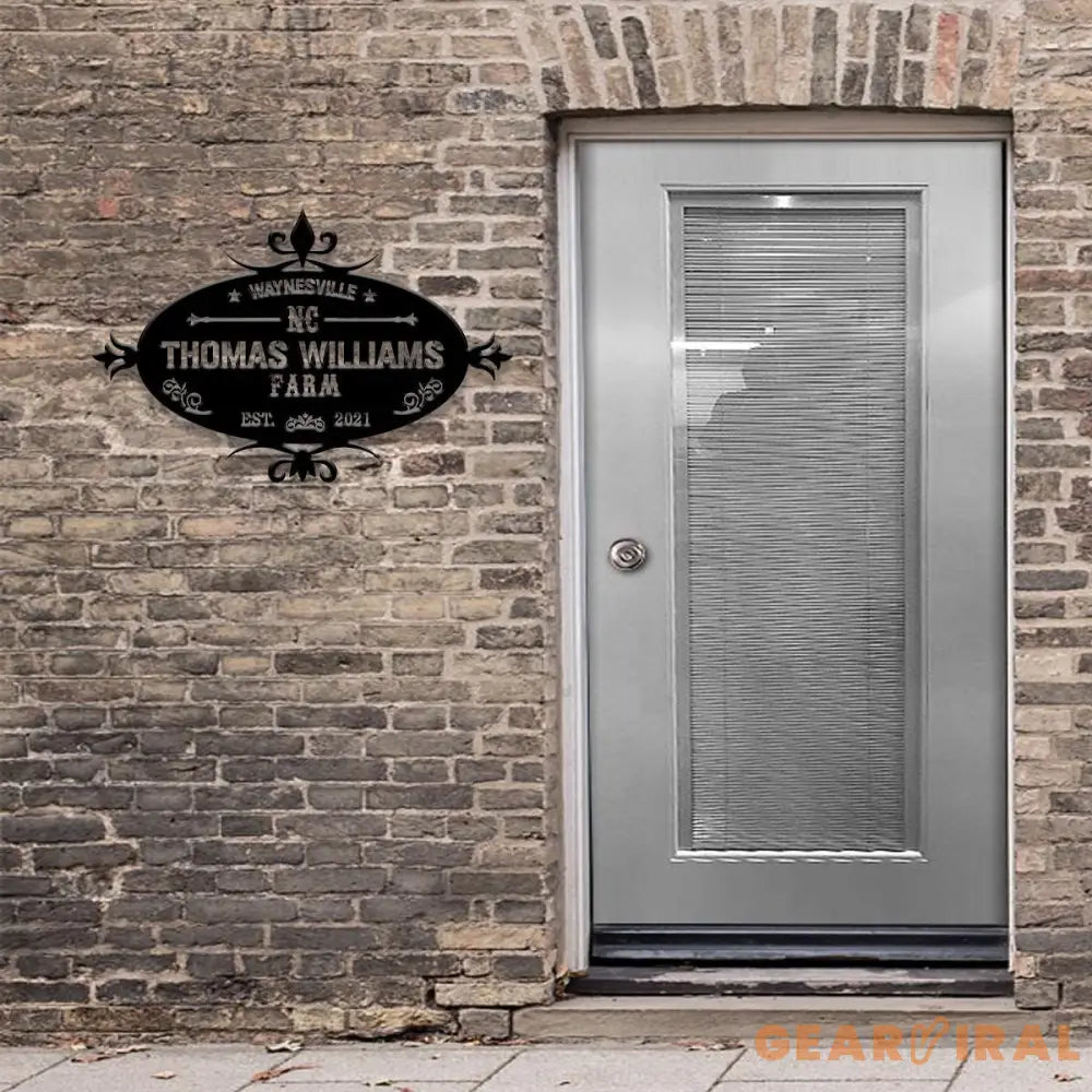 Metal Sign Decorative Name Sign Personalized Split Letter Last Name Christian Sign Outdoor Door Hanger Housewarming