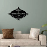 Metal Sign Decorative Name Sign Personalized Split Letter Last Name Christian Sign Outdoor Door Hanger Housewarming