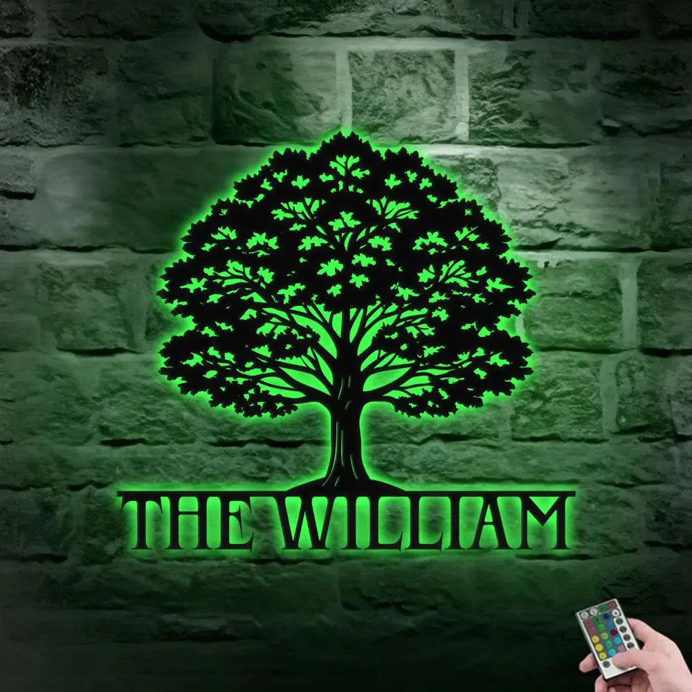 Metal Sign Family Name Life Tree Name Sign Personalized Split Letter Last Name Halloween Sign Outdoor Door Monogram