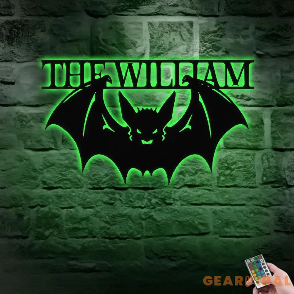 Metal Sign Halloween Bat Decorative Name Sign Personalized Split Letter Last Name Halloween Sign Outdoor Door Monogram