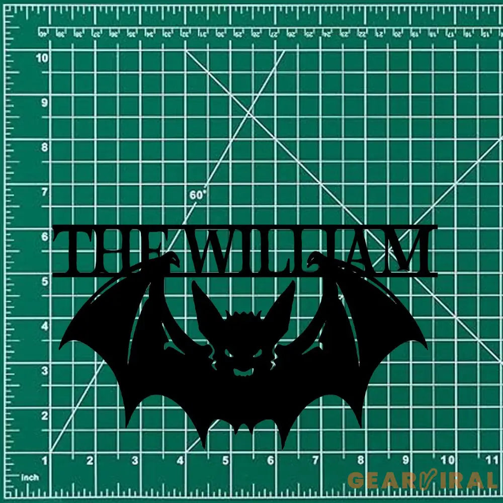 Metal Sign Halloween Bat Decorative Name Sign Personalized Split Letter Last Name Halloween Sign Outdoor Door Monogram