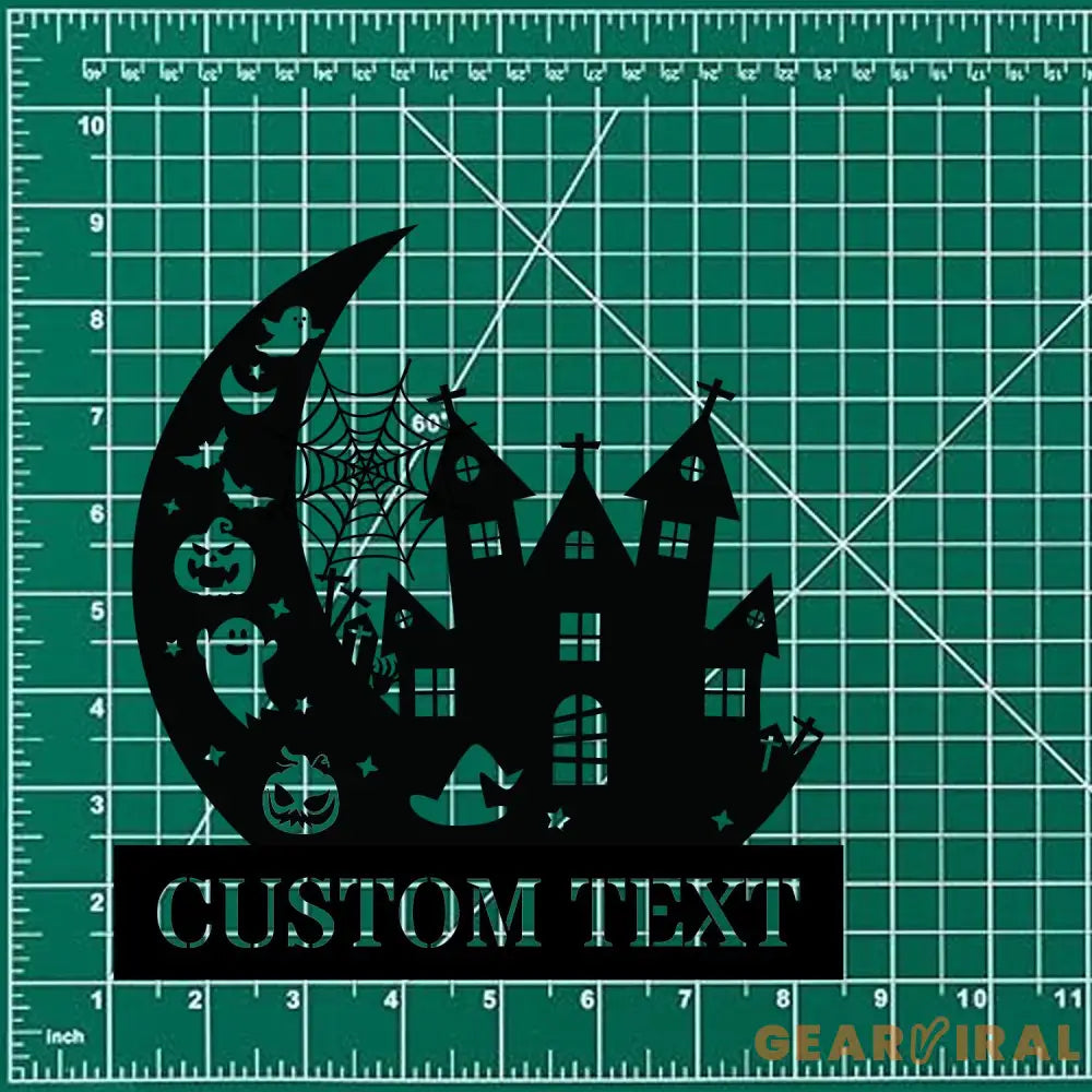 Metal Sign Halloween Falling Castle Boo Decorative Name Sign Personalized Split Letter Last Name Halloween Sign Outdoor