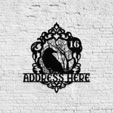 Metal Sign Halloween Mirror Name Sign Personalized Name LED Lights Halloween Sign Outdoor Door Monogram Halloween Metal