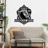 Metal Sign Halloween Mirror Name Sign Personalized Name LED Lights Halloween Sign Outdoor Door Monogram Halloween Metal