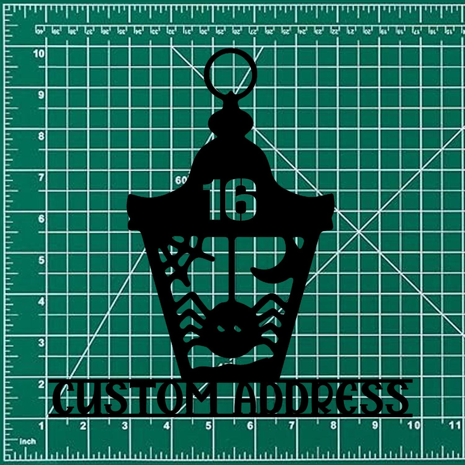 Metal Sign Lantern Bat Halloween Name Sign, Personalized Name LED Lights, Halloween Sign, Outdoor Door Monogram, Halloween Metal sign