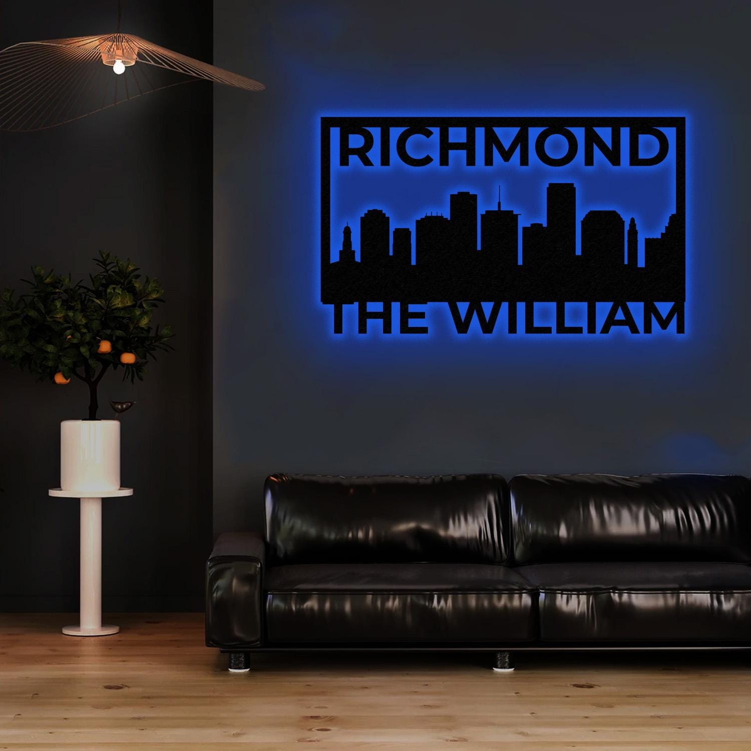 Metal Sign Mine Place Name Sign, Personalized Led Sign Last Name, Halloween Sign, Outdoor Door Monogram - Gift for Him