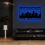 Metal Sign Mine Place Name Sign, Personalized Led Sign Last Name, Halloween Sign, Outdoor Door Monogram - Gift for Him