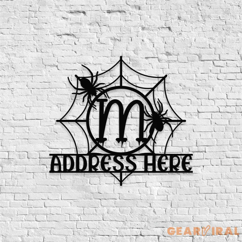 Metal Sign Monograms Halloween Name Sign Personalized Name LED Lights Halloween Sign Outdoor Door Monogram Halloween