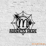 Metal Sign Monograms Halloween Name Sign Personalized Name LED Lights Halloween Sign Outdoor Door Monogram Halloween