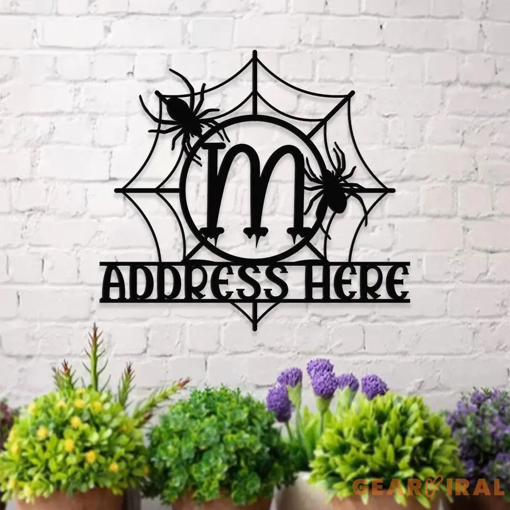 Metal Sign Monograms Halloween Name Sign Personalized Name LED Lights Halloween Sign Outdoor Door Monogram Halloween